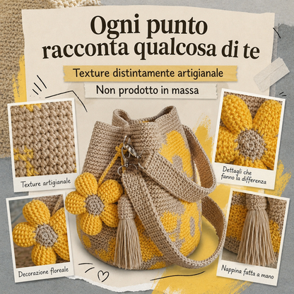 FIORALBA – Borsa Tote Floreale Artigianale