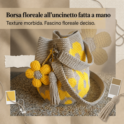 FIORALBA – Borsa Tote Floreale Artigianale