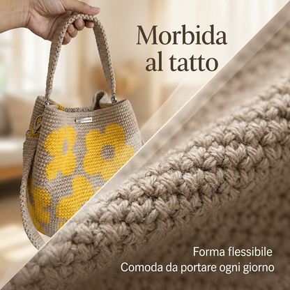 FIORALBA – Borsa Tote Floreale Artigianale