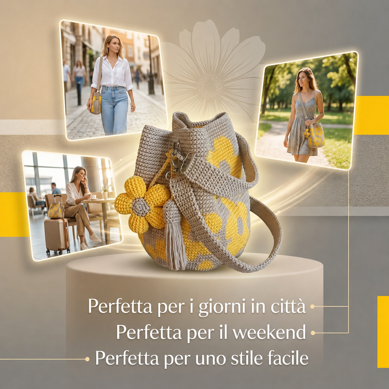 FIORALBA – Borsa Tote Floreale Artigianale