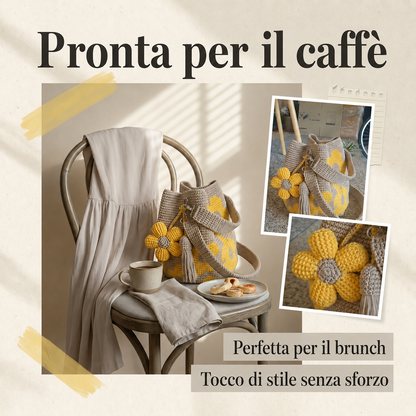 FIORALBA – Borsa Tote Floreale Artigianale