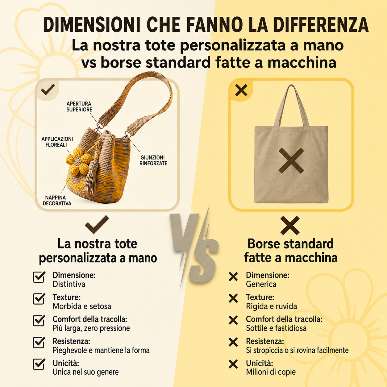 FIORALBA – Borsa Tote Floreale Artigianale