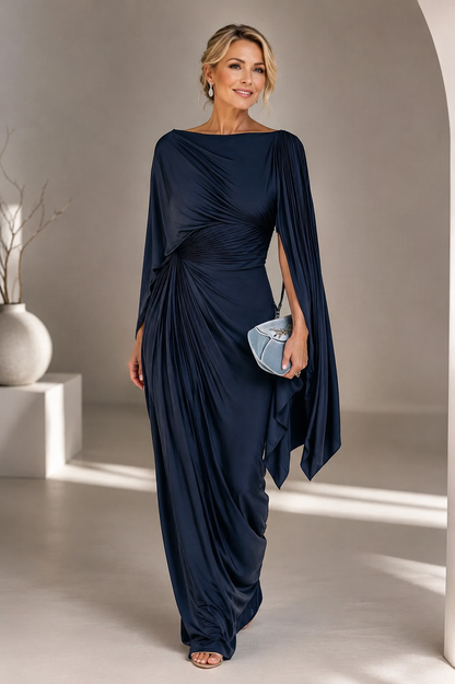 SERAFINA – Abito Maxi Plissé Elegante