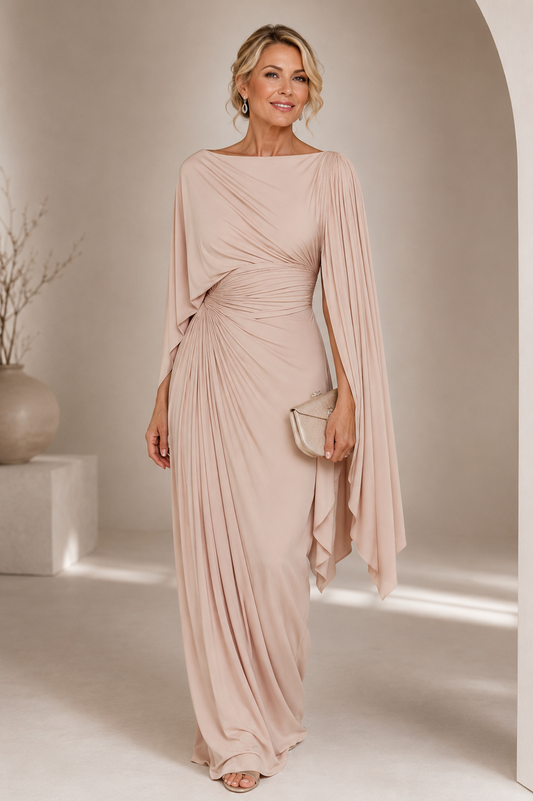 SERAFINA – Abito Maxi Plissé Elegante