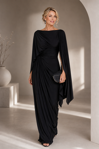 SERAFINA – Abito Maxi Plissé Elegante