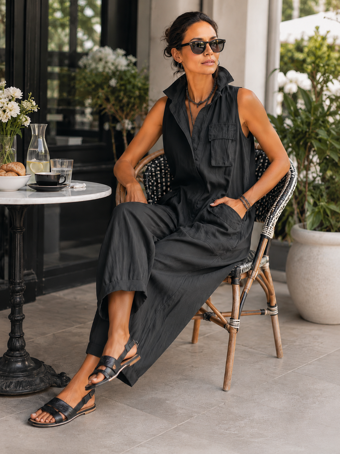 ALESSANDRA – Tuta Elegante Senza Maniche