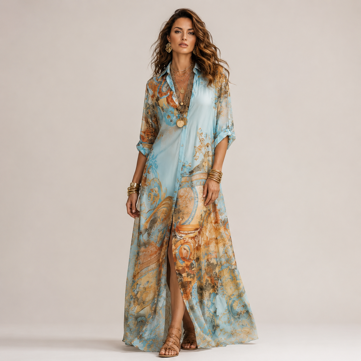 AMALFI – Abito Chemisier Maxi