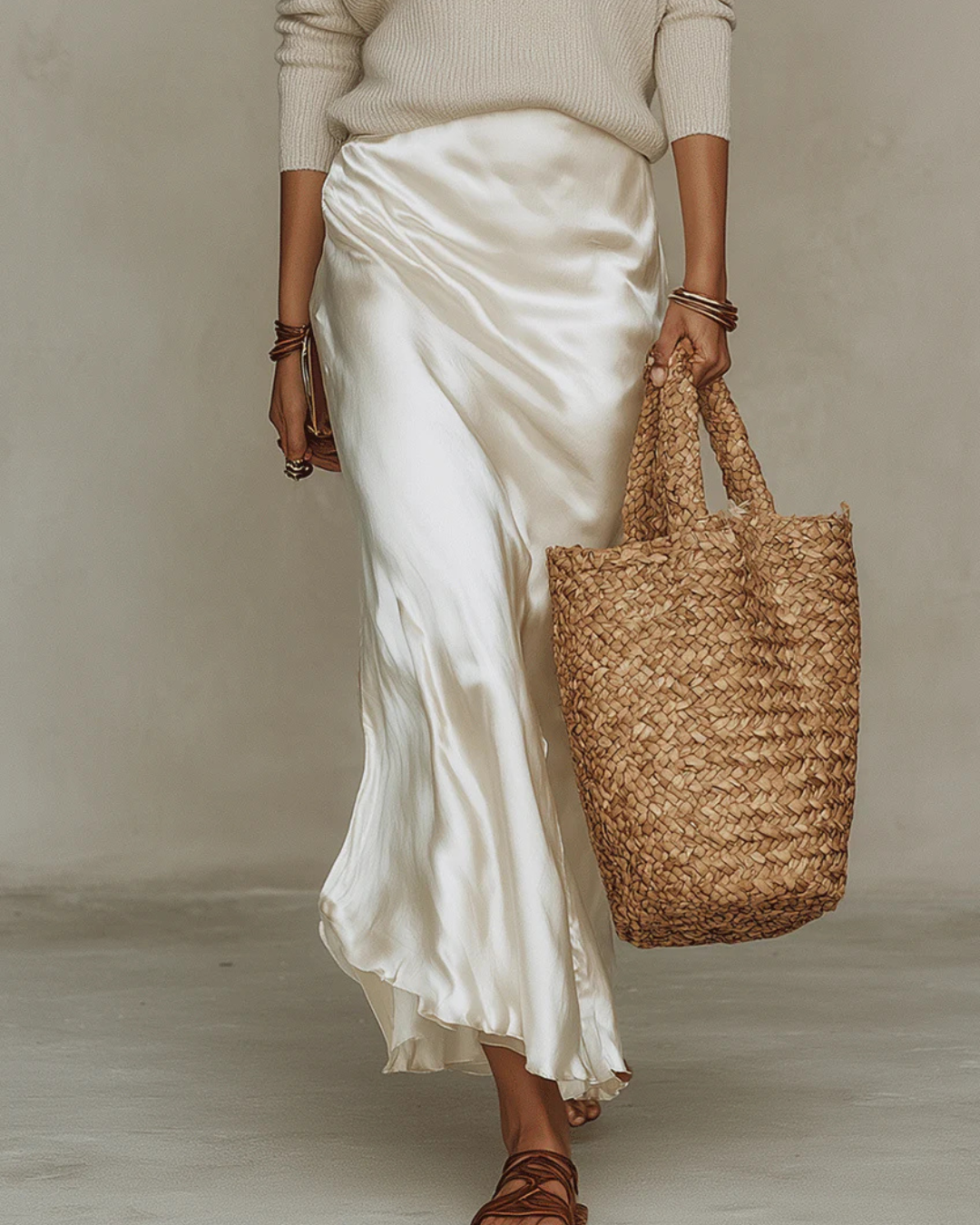 ELENA – Completo Elegante con Gonna Satinata