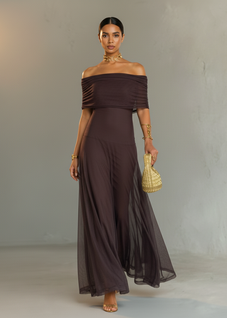 ELISA – Abito Elegante con Spalle Scoperte