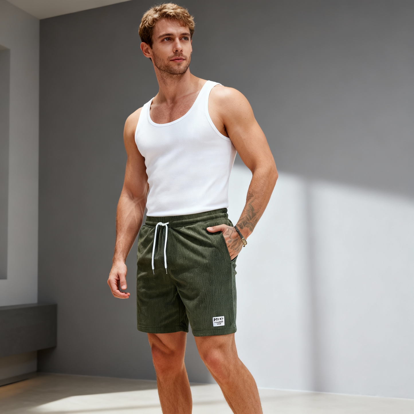 HENRY - MEN'S SWIMWEAR SHORTS ELASTIC WAIST