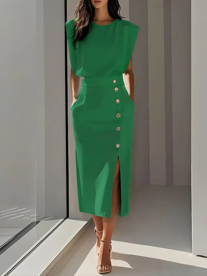 Puti - Midi Dress with Side Slit