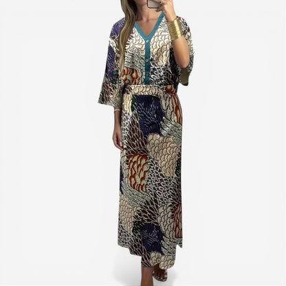 Kristina™ Abito midi stampato fluido