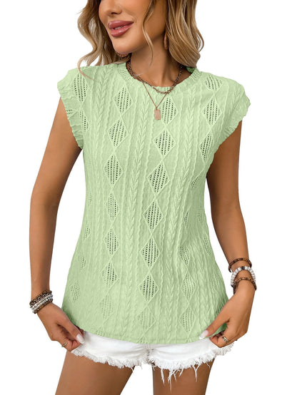 DELICE™ | Women Lightweight Knit Chic Tee