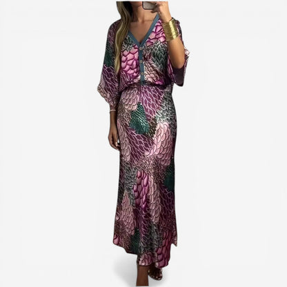 Kristina™ Abito midi stampato fluido