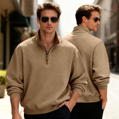 JACKSON - MEN'S TEXTURED ZIP SWEATER