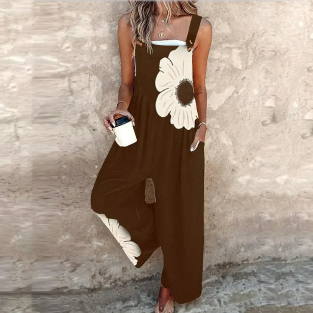 BEATRICE – Tuta Stampata con Gamba Larga