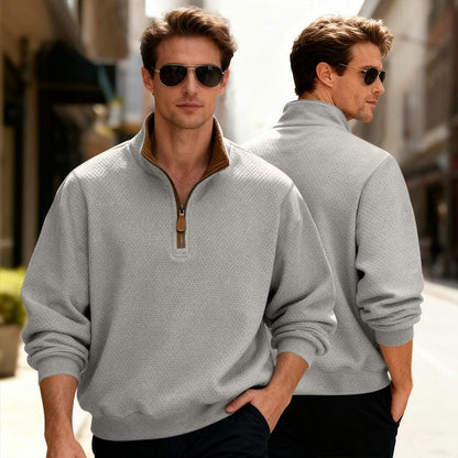 JACKSON - MEN'S TEXTURED ZIP SWEATER