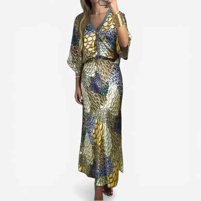 Kristina™ Abito midi stampato fluido