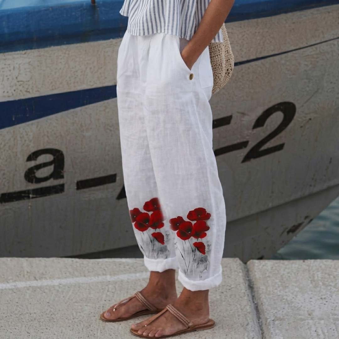 ROSANNA – Pantaloni Floreali dal Taglio Morbido