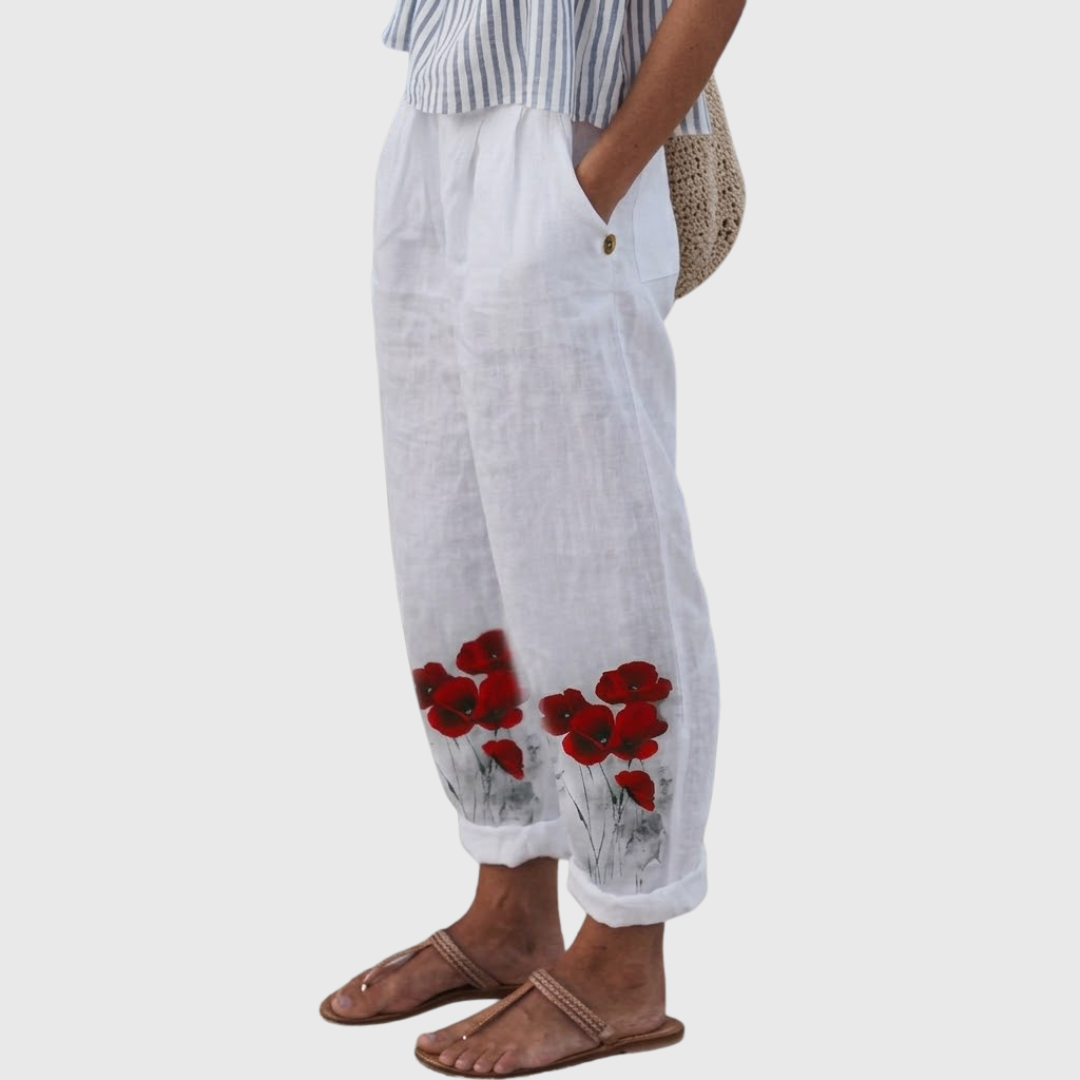 ROSANNA – Pantaloni Floreali dal Taglio Morbido