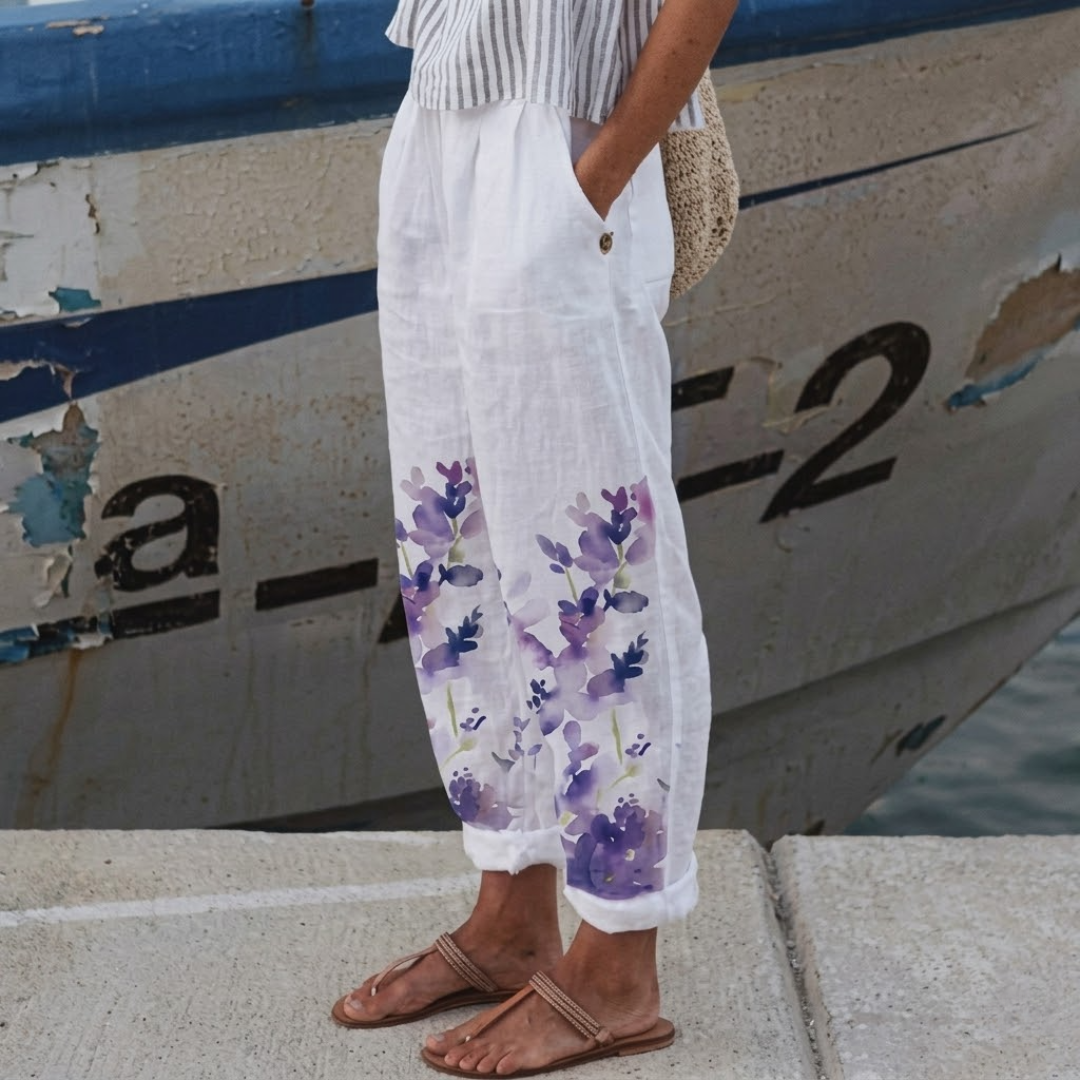 MADDALENA – Pantaloni Floreali dal Taglio Morbido