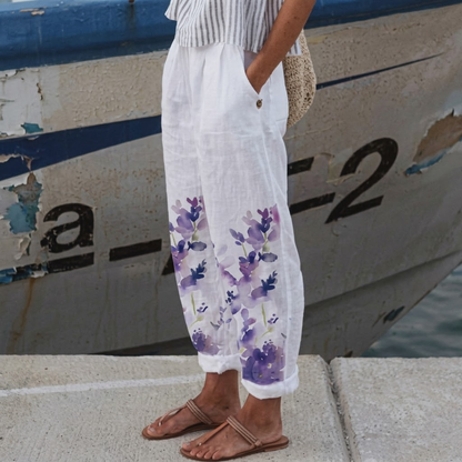 MADDALENA – Pantaloni Floreali dal Taglio Morbido