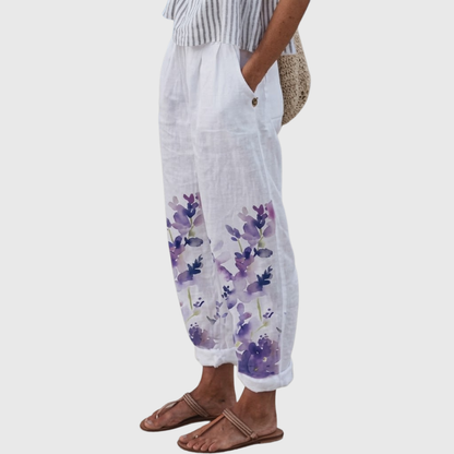 MADDALENA – Pantaloni Floreali dal Taglio Morbido