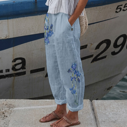 CATERINA – Pantaloni Floreali dal Taglio Morbido
