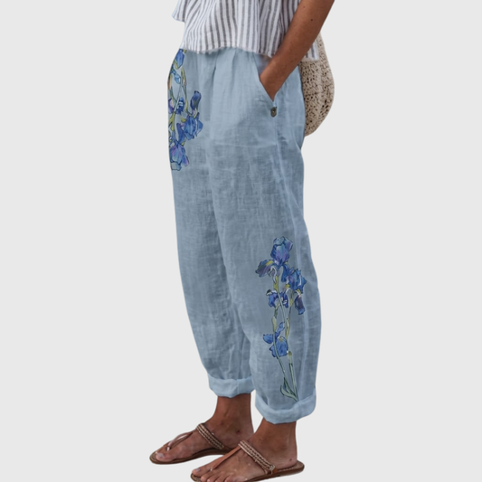 CATERINA – Pantaloni Floreali dal Taglio Morbido