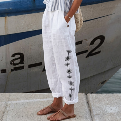 FEDERICA – Pantaloni Floreali dal Taglio Morbido