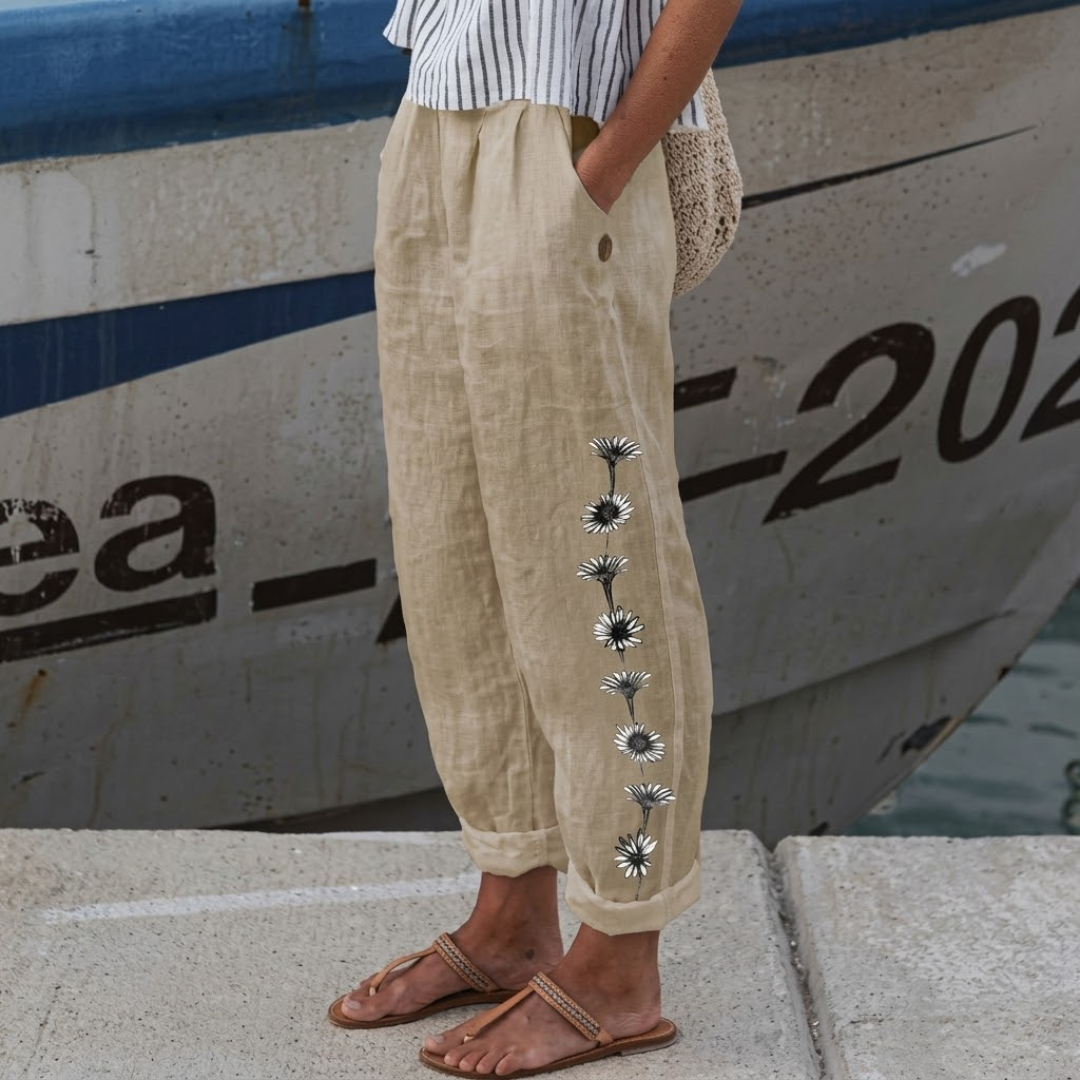 EMILIANA – Pantaloni Floreali dal Taglio Morbido
