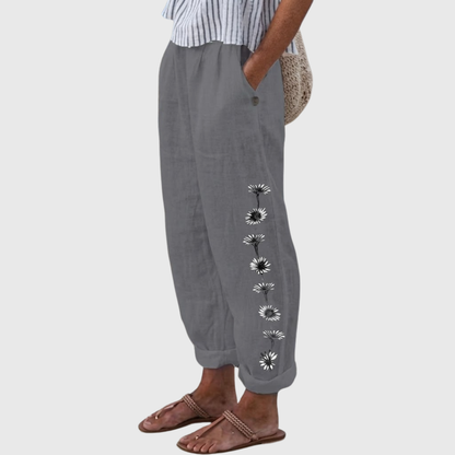 FLAVIA – Pantaloni Floreali dal Taglio Morbido
