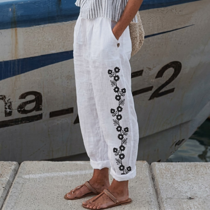 MARIELLA – Pantaloni Floreali dal Taglio Morbido