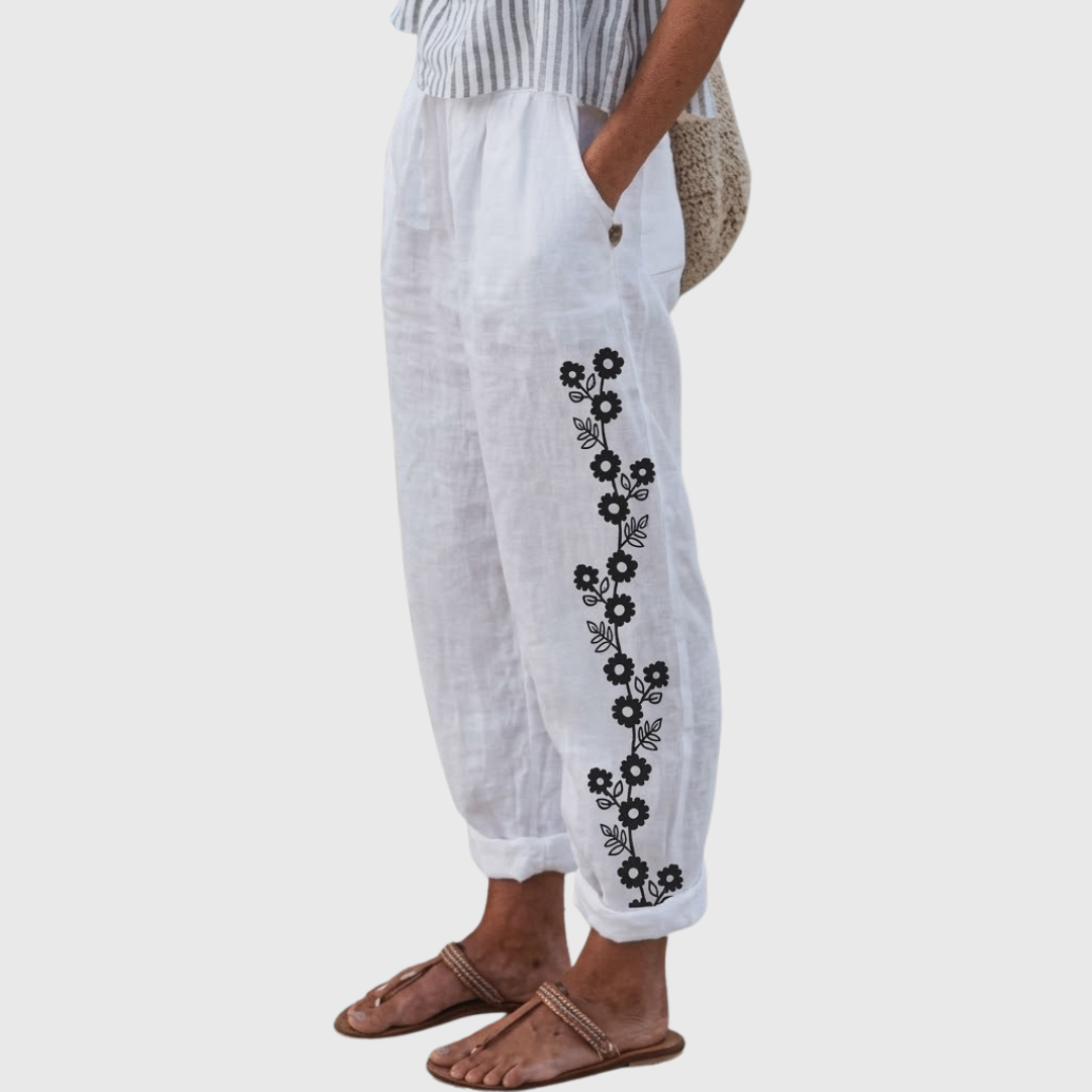 MARIELLA – Pantaloni Floreali dal Taglio Morbido
