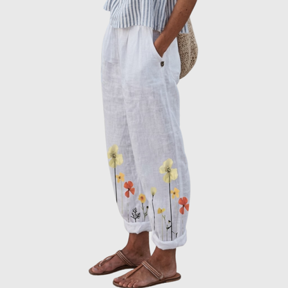 ELETTRA – Pantaloni Floreali dal Taglio Morbido