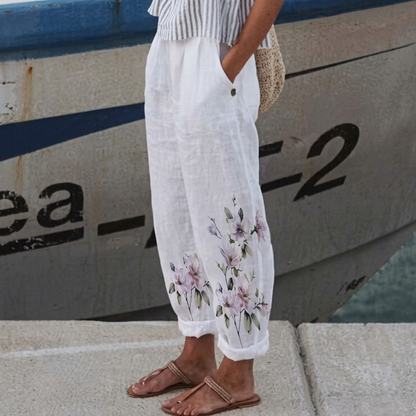 BEATRICE – Pantaloni Floreali dal Taglio Morbido
