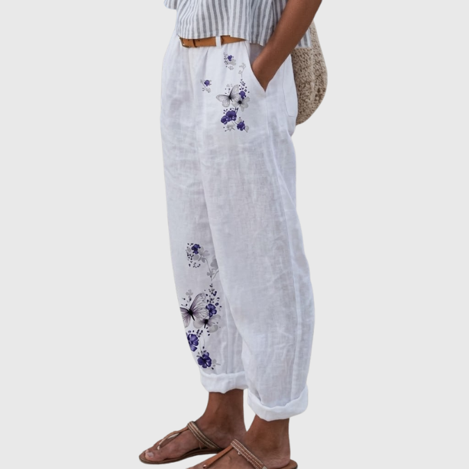 SILVANA – Pantaloni Floreali dal Taglio Morbido