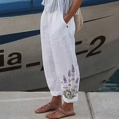 OTTAVIA – Pantaloni Floreali dal Taglio Morbido