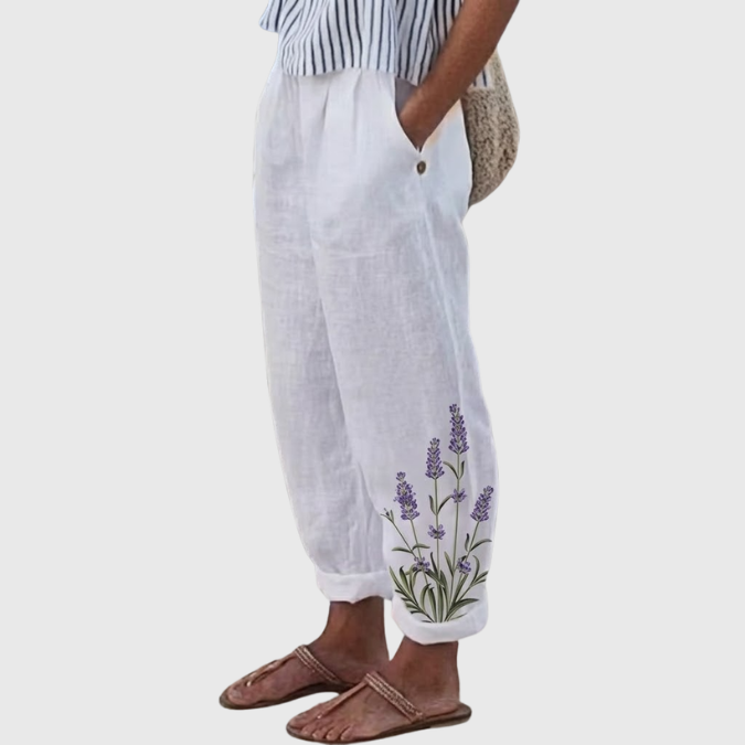 OTTAVIA – Pantaloni Floreali dal Taglio Morbido