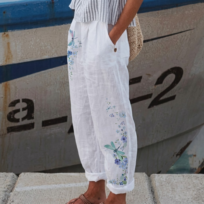 GINEVRA – Pantaloni dal Design Floreale