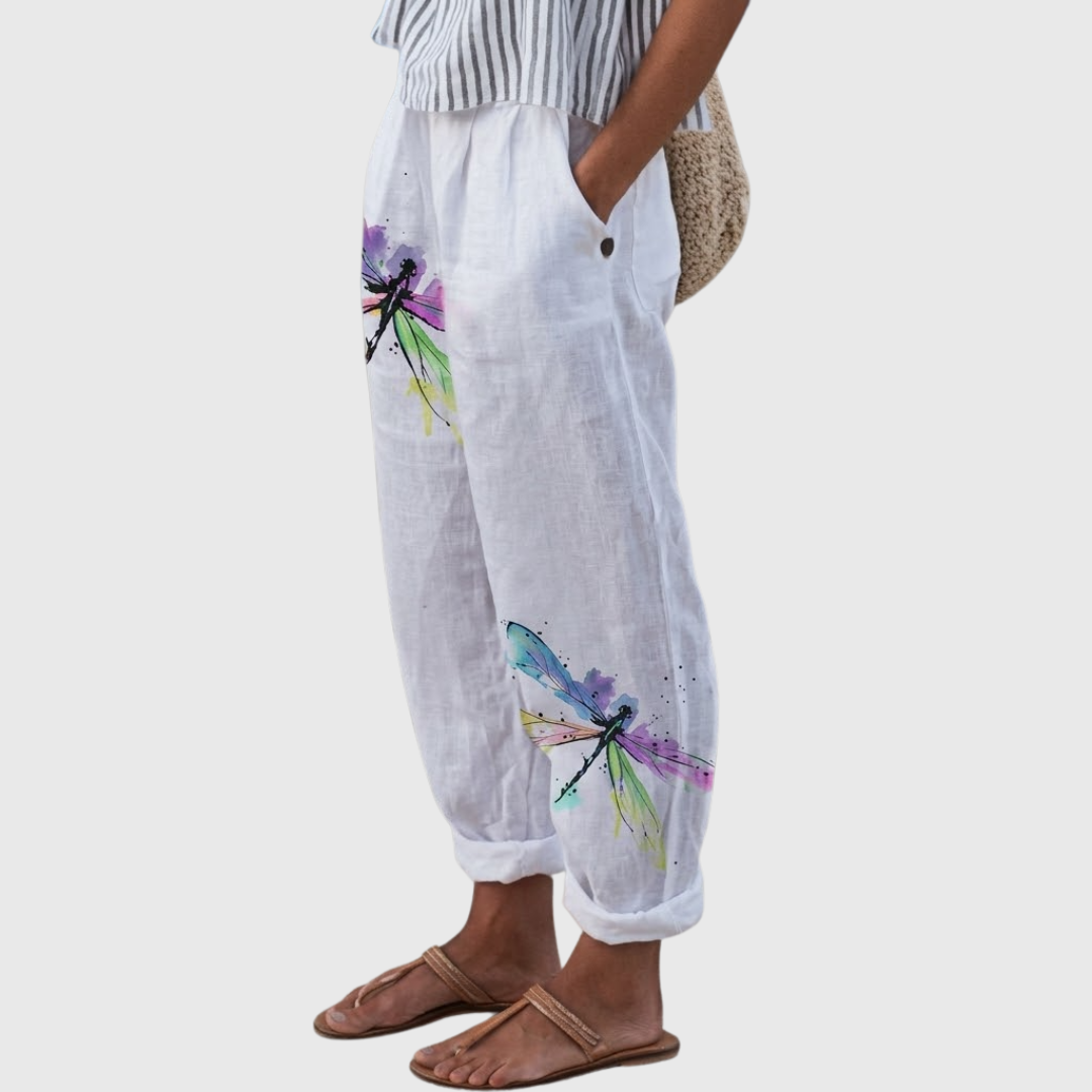 SILVIA – Pantaloni dal Design Floreale