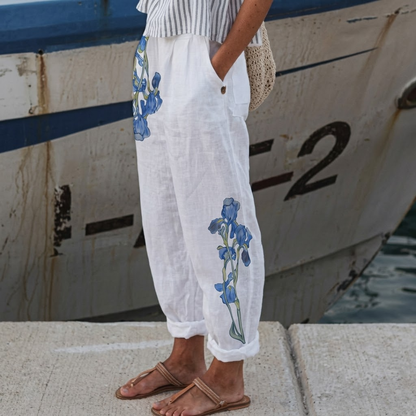 BIANCA – Pantaloni dal Design Floreale