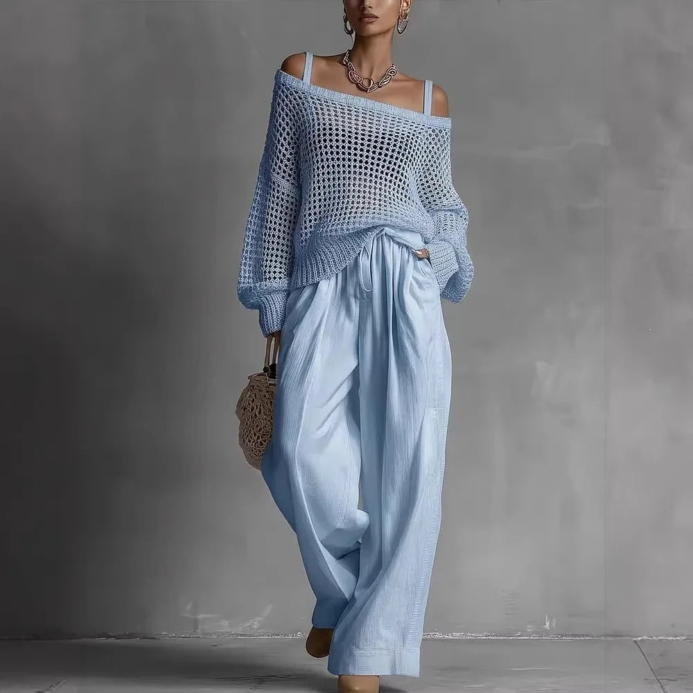 CLARIBEL – Completo Elegante Off-Shoulder