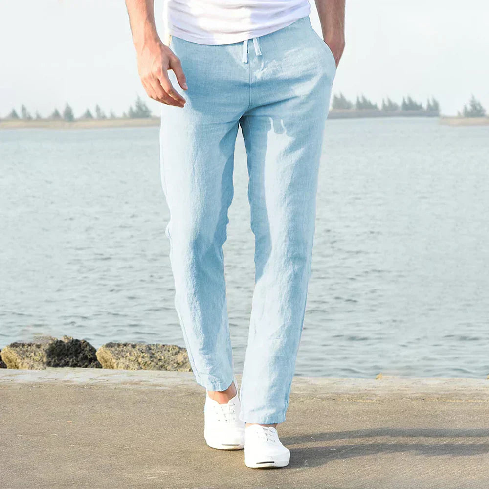EDOUARD – MEN’S LIGHTWEIGHT DRAWSTRING PANTS – RELAXED SUMMER FIT