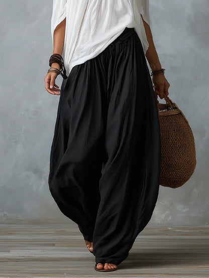 LUCILLA – Completo Bohémien con Blusa Off-Shoulder e Pantalone a Lanterna
