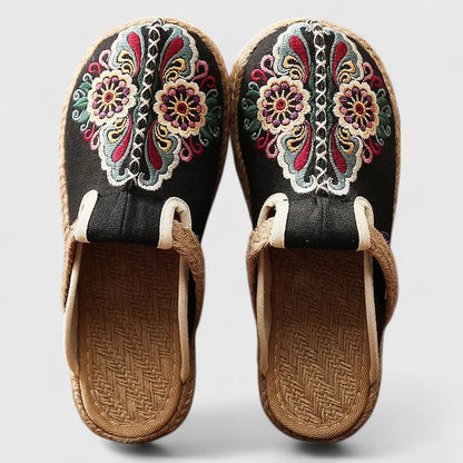 Chloe | Embroidered Slide Sandals