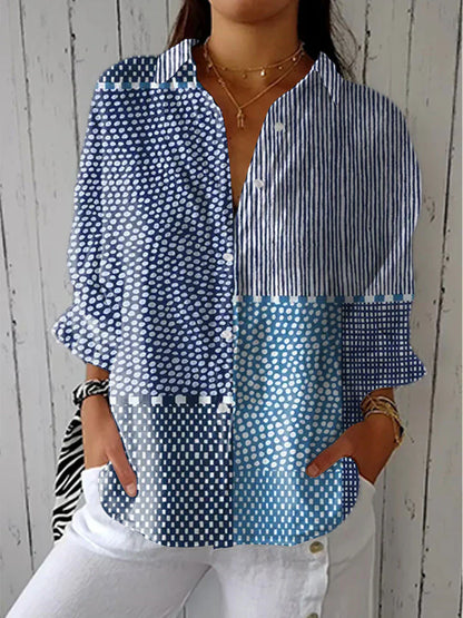 GRAZIELLA – Blusa Floreale con Scollo a V