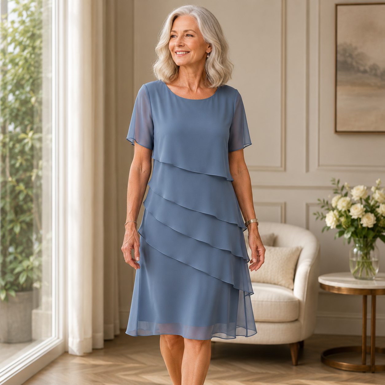 LINDA – Abito Elegante a Strati