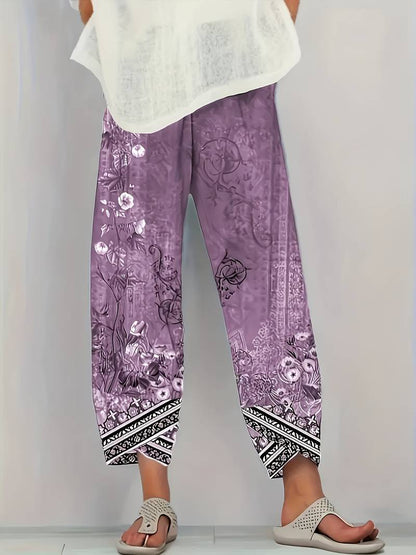 DALILA – Pantaloni Capri Floreali