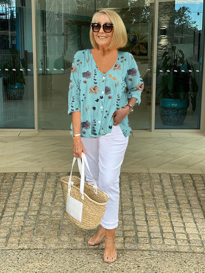 ANITA™ | Elegant Floral Blouse